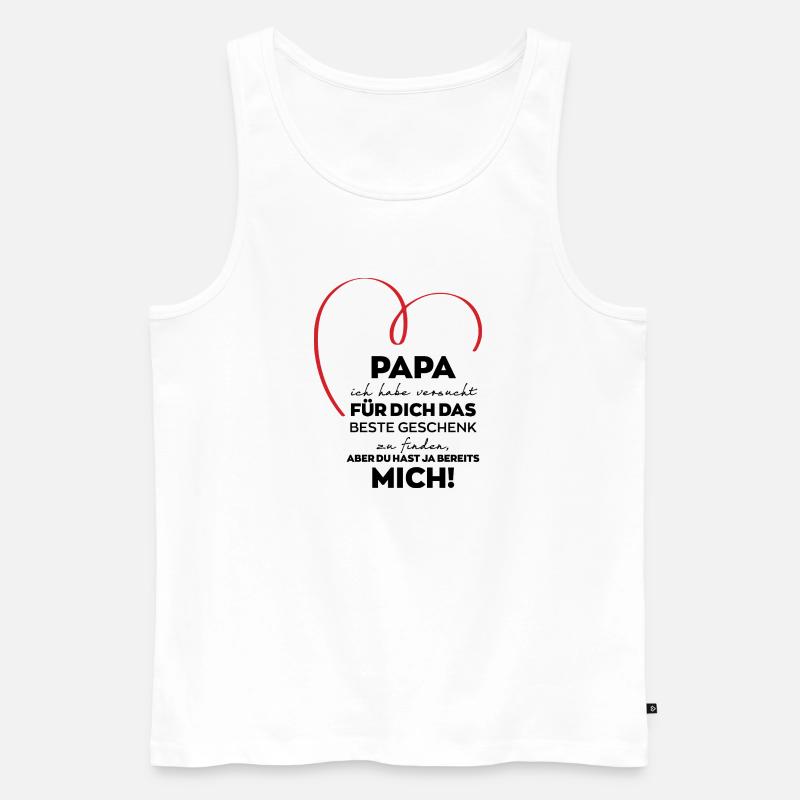 Papa lustiges Geschenk - Männer Premium Bio Tank Top - Weiß
