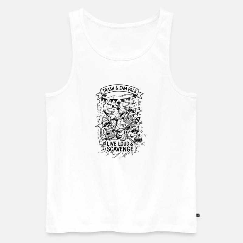 Trash and Jam Pals - Männer Premium Bio Tank Top - Weiß