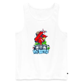 Breakdancing | B-Boy | Hip Hop - Men's Premium Organic Tank Top - white - Front - AI Model Male 178 light (178cm)