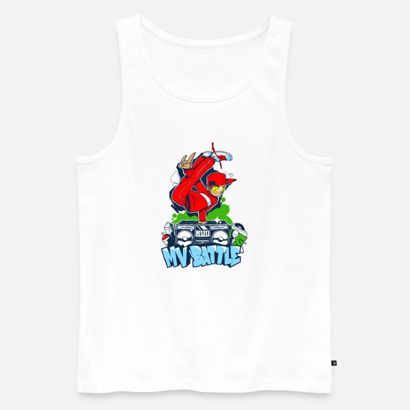 Breakdance  | B-Boy | Hip Hop - Männer Premium Bio Tank Top - Weiß