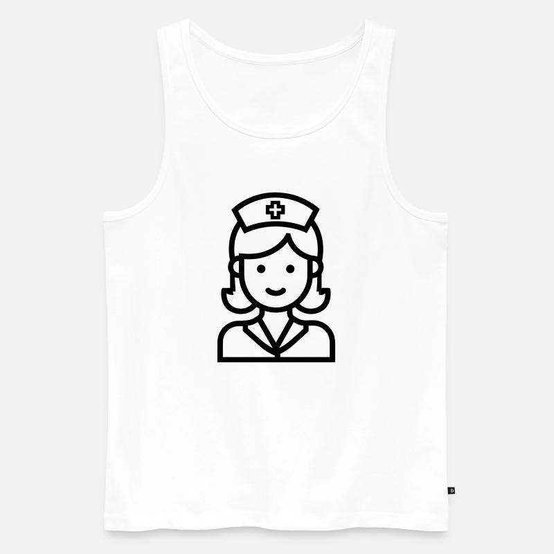Krankenschwester - Männer Premium Bio Tank Top - Weiß