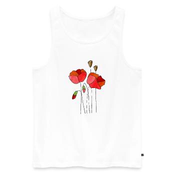 Fleur - Débardeur bio Premium Homme - blanc - Devant - Michal (187cm)