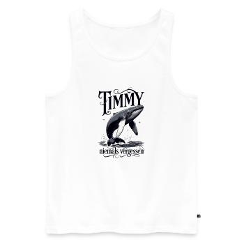 Timmy, der Wal - Männer Premium Bio Tank Top - Weiß - Vorne - AI Model Male 178 light (178cm)