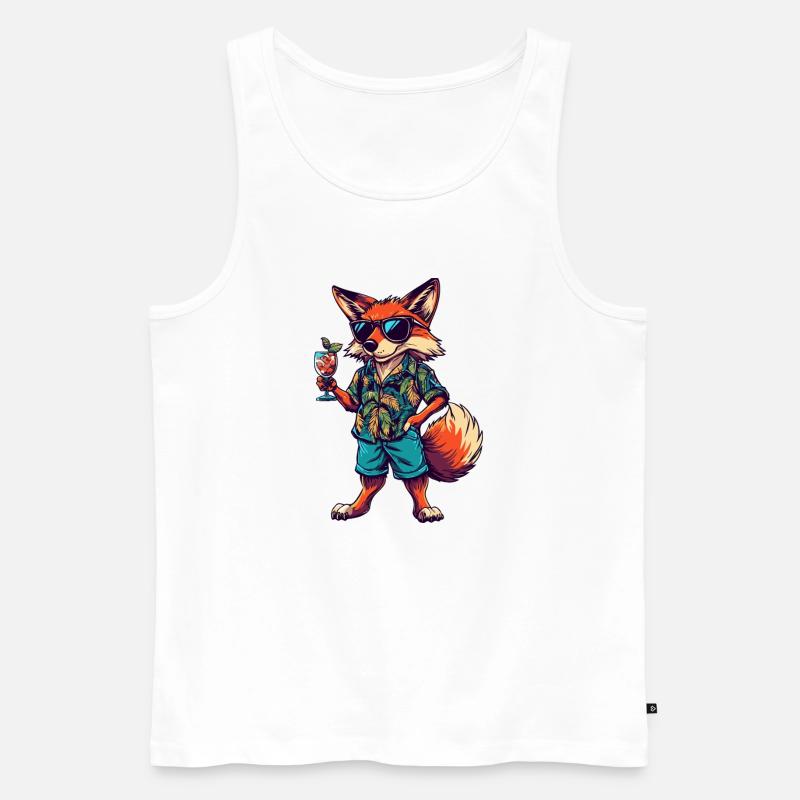 Fox Comic Summer - Débardeur bio Premium Homme - blanc