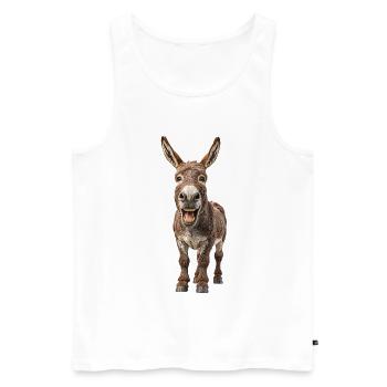 Esel - Männer Premium Bio Tank Top - Weiß - Vorne - Michal (187cm)