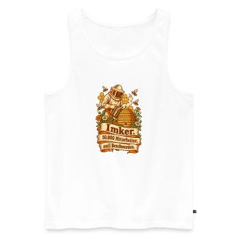 Imker 50000 Mitarbeiter Bienen - Männer Premium Bio Tank Top - Weiß - Vorne - Michal (187cm)