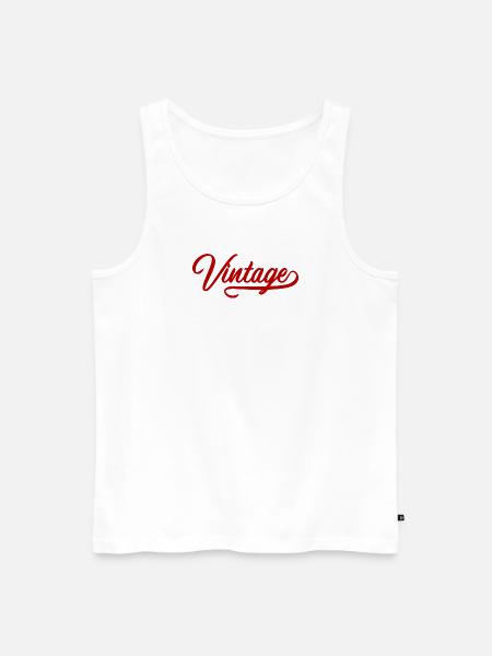 Weinlese - Männer Premium Bio Tank Top - Weiß