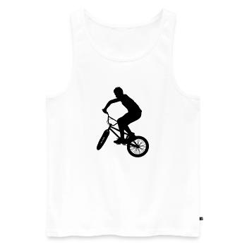 BMX Bicycle Sports Bike - Débardeur bio Premium Homme - blanc - Devant - Michal (187cm)