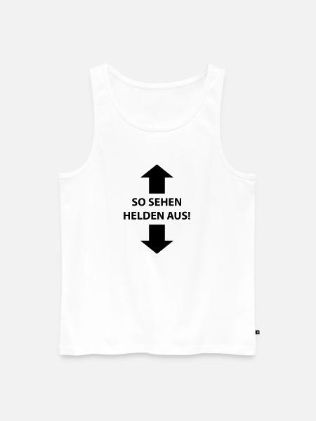 so sehen helden aus - Männer Premium Bio Tank Top - Weiß