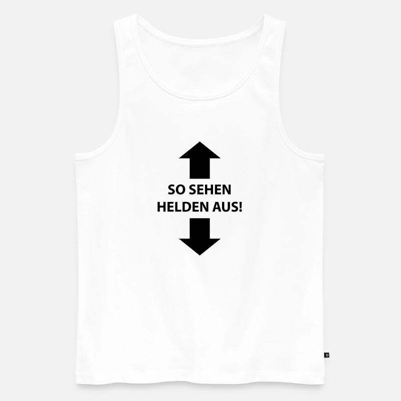 so sehen helden aus - Männer Premium Bio Tank Top - Weiß