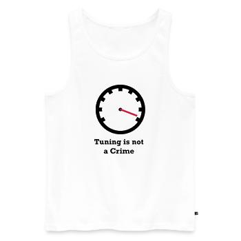 Tuning is not a Crime - Männer Premium Bio Tank Top - Weiß - Vorne - Michal (187cm)