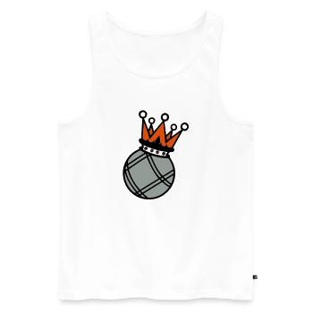 crown king crown petanque boule1 - Men's Premium Organic Tank Top - white - Front - Michal (187cm)