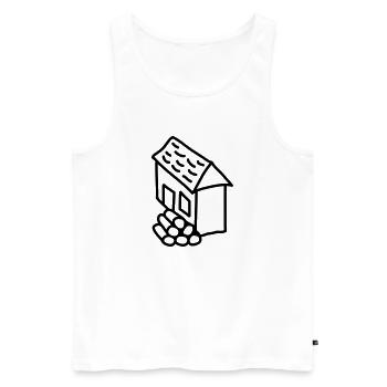 Wood Before The Cottage - Männer Premium Bio Tank Top - Weiß - Vorne - AI Model Male 178 light (178cm)