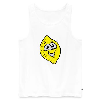 Lemon 3 - Débardeur bio Premium Homme - blanc - Devant - Michal (187cm)