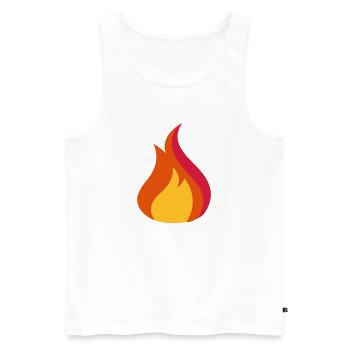 Feuer - Männer Premium Bio Tank Top - Weiß - Vorne - AI Model Male 178 light (178cm)
