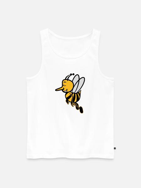 Biene fliegen süss - Männer Premium Bio Tank Top - Weiß