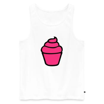cupcake - Men's Premium Organic Tank Top - white - Front - AI Model Male 178 light (178cm)