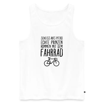 Echte Prinzen Kommen Mit Dem Fahrrad - Männer Premium Bio Tank Top - Weiß - Vorne - AI Model Male 178 light (178cm)