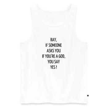 Cinema / Film / Zitat / TV-Serie - Männer Premium Bio Tank Top - Weiß - Vorne - AI Model Male 178 light (178cm)