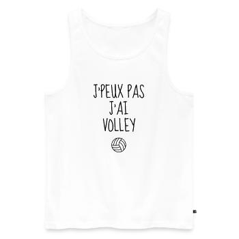 Volleyball - Volley Ball - Volley-Ball - Sport - Men's Premium Organic Tank Top - white - Front - Michal (187cm)