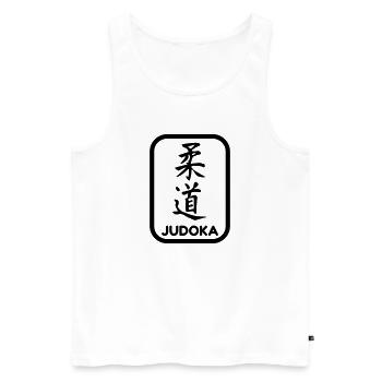 Judo / Judoka / Dojo / Martial Art - Débardeur bio Premium Homme - blanc - Devant - AI Model Male 178 light (178cm)