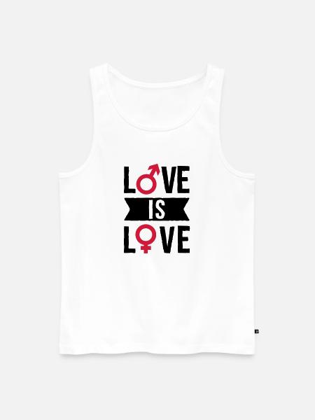 Love - Débardeur bio Premium Homme - blanc