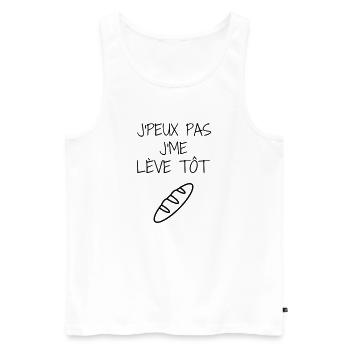 Baker Bakery Boulanger Bäcker Bäckerei Boulangerie - Men's Premium Organic Tank Top - white - Front - AI Model Male 178 light (178cm)