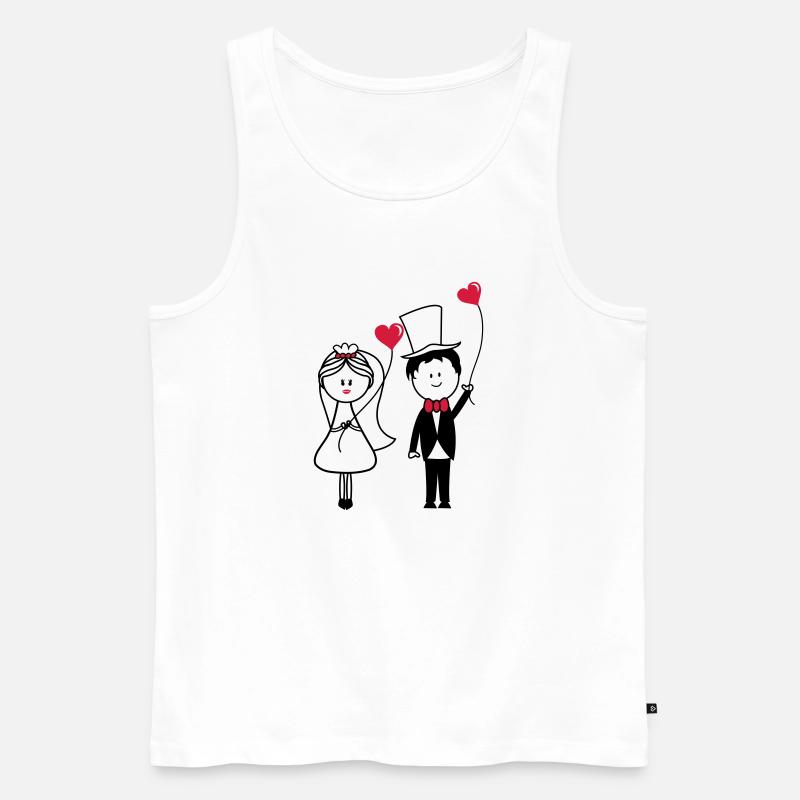 ehepaar_001 - Männer Premium Bio Tank Top - Weiß