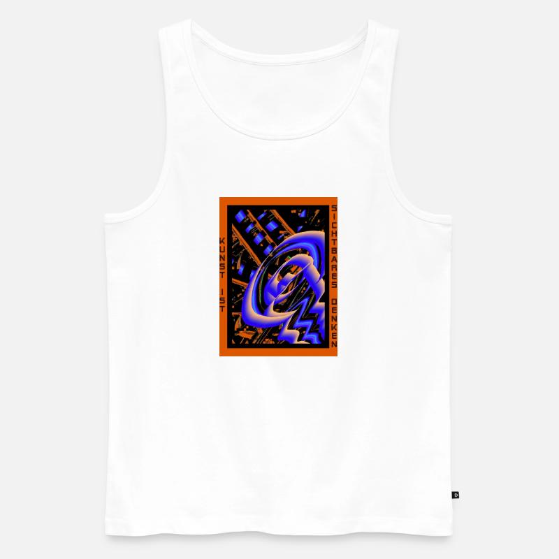 Design Kunst Bibi 5 - LIMITED - Männer Premium Bio Tank Top - Weiß