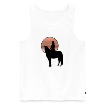 Cheval - Débardeur bio Premium Homme - blanc - Devant - Michal (187cm)
