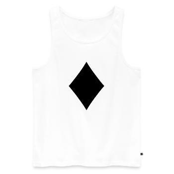 Karo - Männer Premium Bio Tank Top - Weiß - Vorne - Michal (187cm)