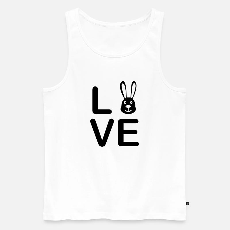 Ostern Easter Hase - Männer Premium Bio Tank Top - Weiß