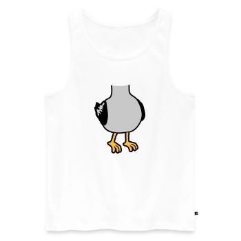 Seagull without head costume - Men's Premium Organic Tank Top - white - Front - AI Model Male 178 light (178cm)