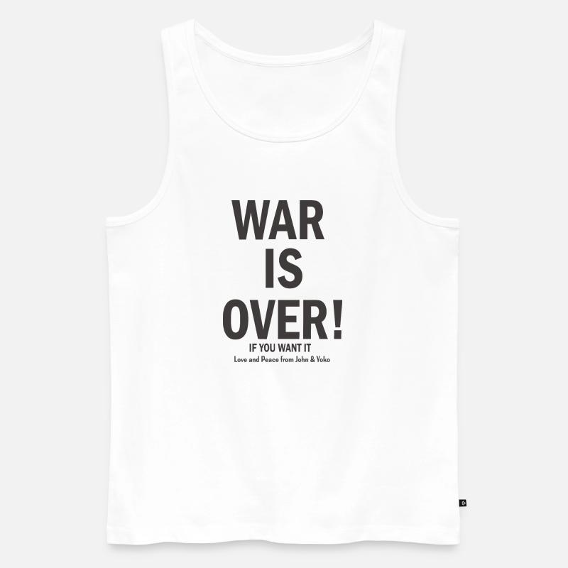 Der Krieg ist vorbei - Männer Premium Bio Tank Top - Weiß