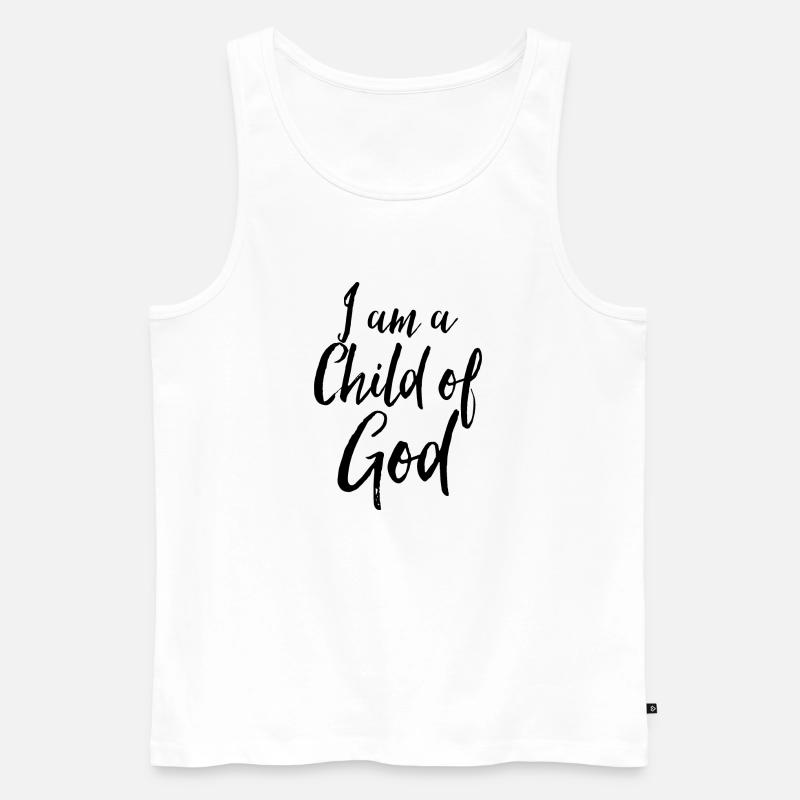 Ich bin ein Kind Gottes - Männer Premium Bio Tank Top - Weiß