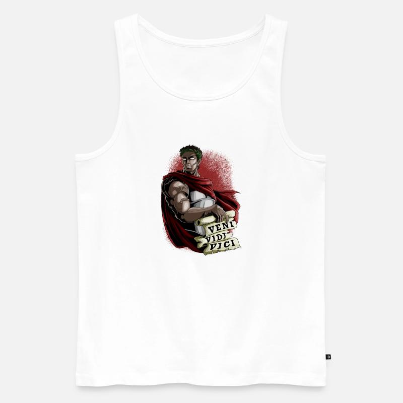 Caesar 1 - Männer Premium Bio Tank Top - Weiß