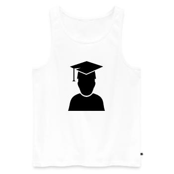 Student Diploma 1 - Men's Premium Organic Tank Top - white - Front - Michal (187cm)