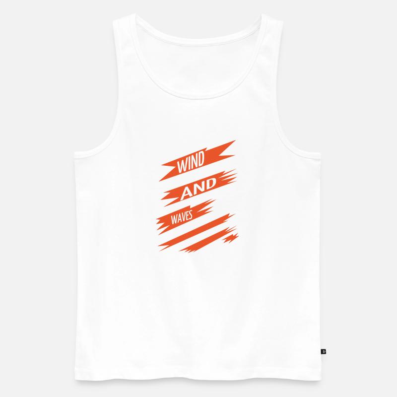 statement gift idea windsurfing techniques - Männer Premium Bio Tank Top - Weiß