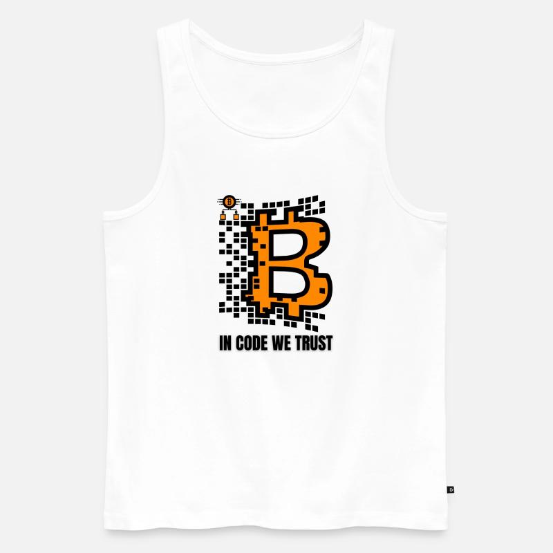 Bitcoin Krypto Kryptowährung Geschenkidee Crypto - Männer Premium Bio Tank Top - Weiß