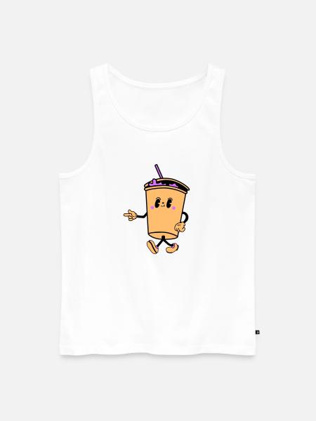 Drink Cartoon - Men's Premium Organic Tank Top - white
