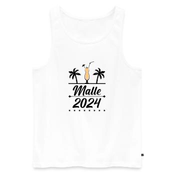 MALLE 2024 - Débardeur bio Premium Homme - blanc - Devant - Michal (187cm)