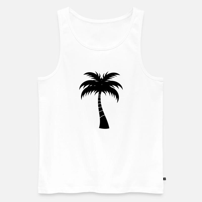 Palme - Männer Premium Bio Tank Top - Weiß