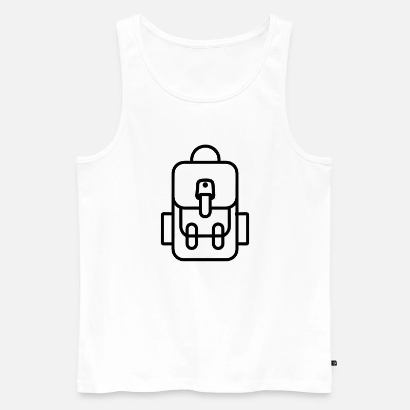 Rucksack - Männer Premium Bio Tank Top - Weiß