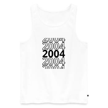 2004 2004 2004 - Männer Premium Bio Tank Top - Weiß - Vorne - AI Model Male 178 light (178cm)