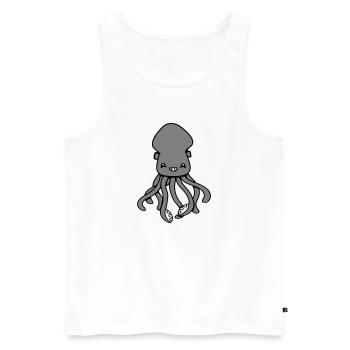 Octopus Octopus Octopus Squid Cute Giant Squid Funny - Men's Premium Organic Tank Top - white - Front - AI Model Male 178 light (178cm)