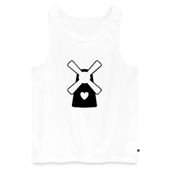 Windmill - Männer Premium Bio Tank Top - Weiß - Vorne - Michal (187cm)