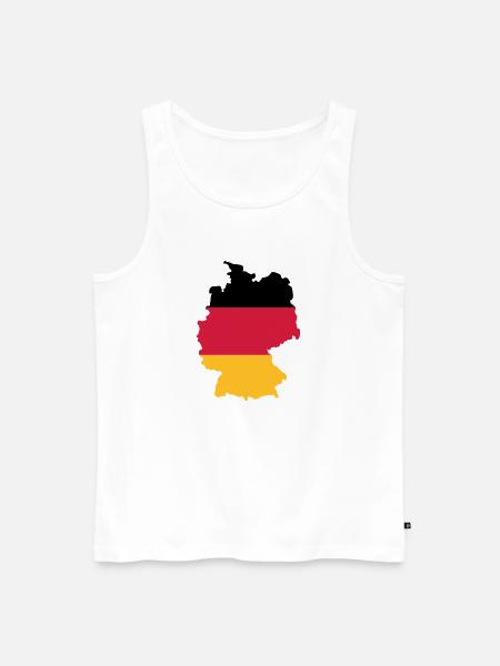Deutschland - Männer Premium Bio Tank Top - Weiß