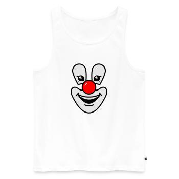 Clown - Männer Premium Bio Tank Top - Weiß - Vorne - Michal (187cm)