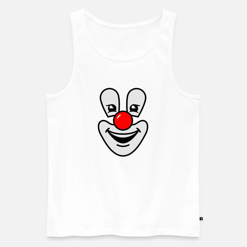 Clown - Männer Premium Bio Tank Top - Weiß