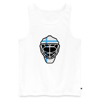 Hockey Goalie Mask Finlande - Débardeur bio Premium Homme - blanc - Devant - Michal (187cm)